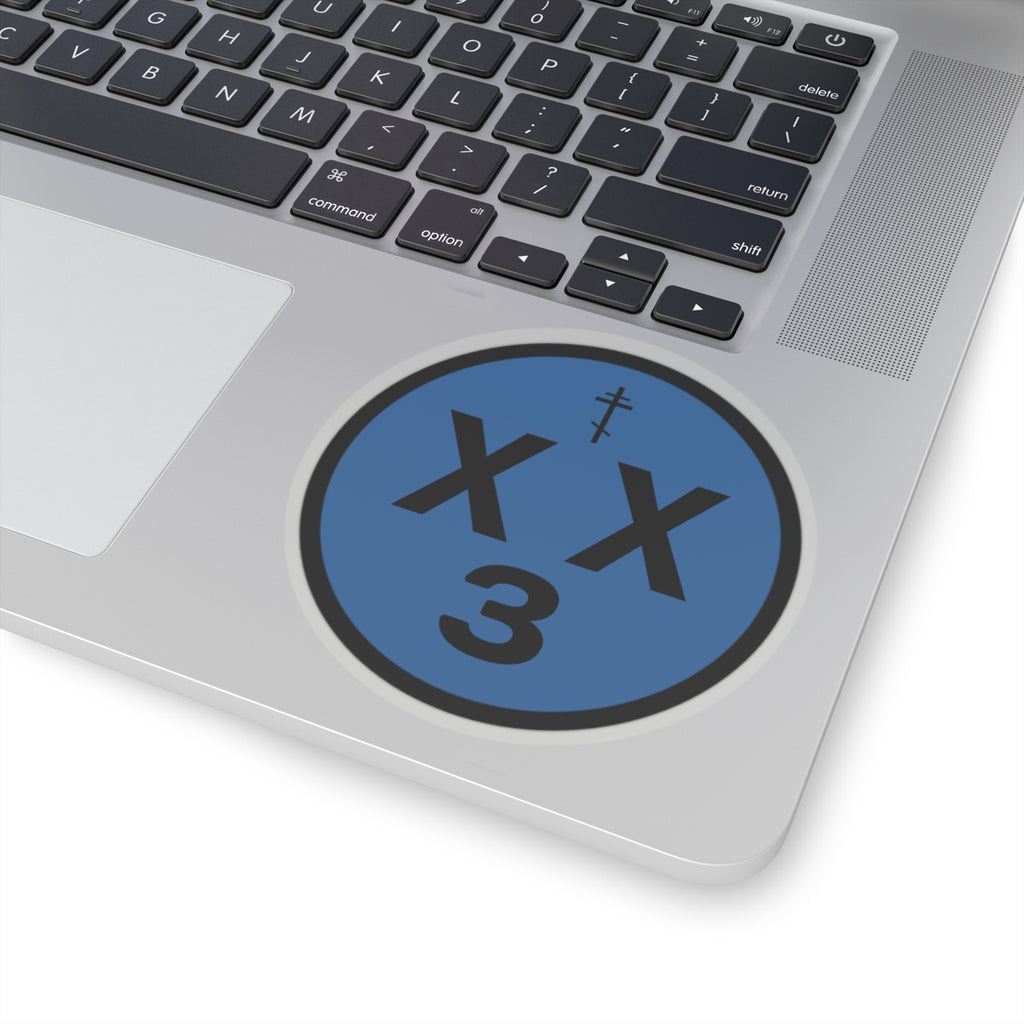 orthodoxx3d sticker - blue
