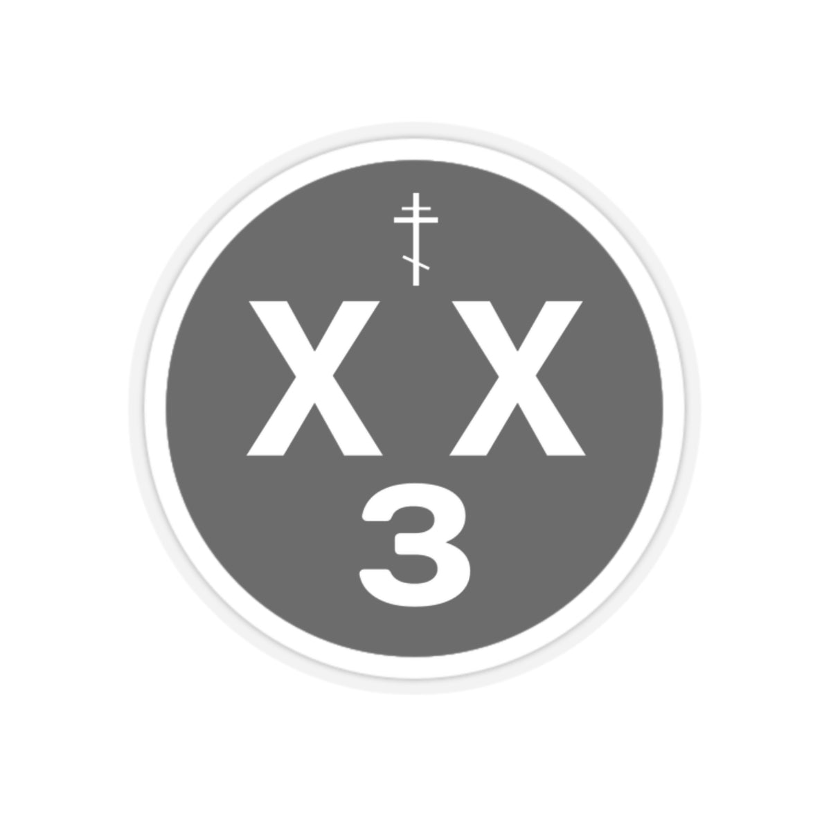 orthodoxx3d sticker - black