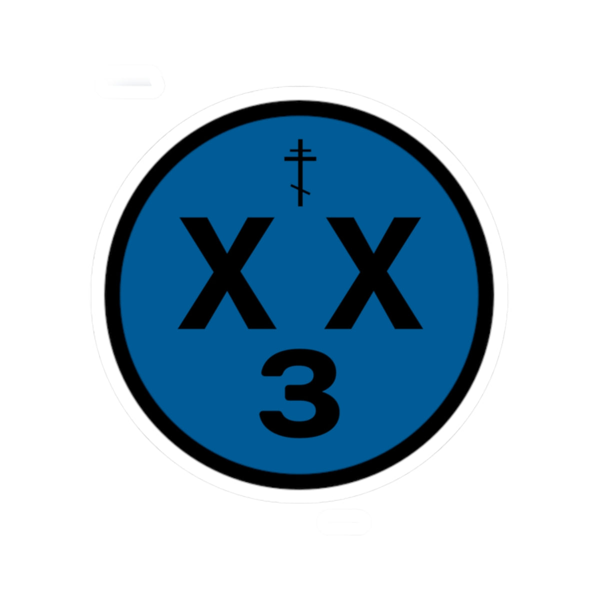 orthodoxx3d sticker - blue