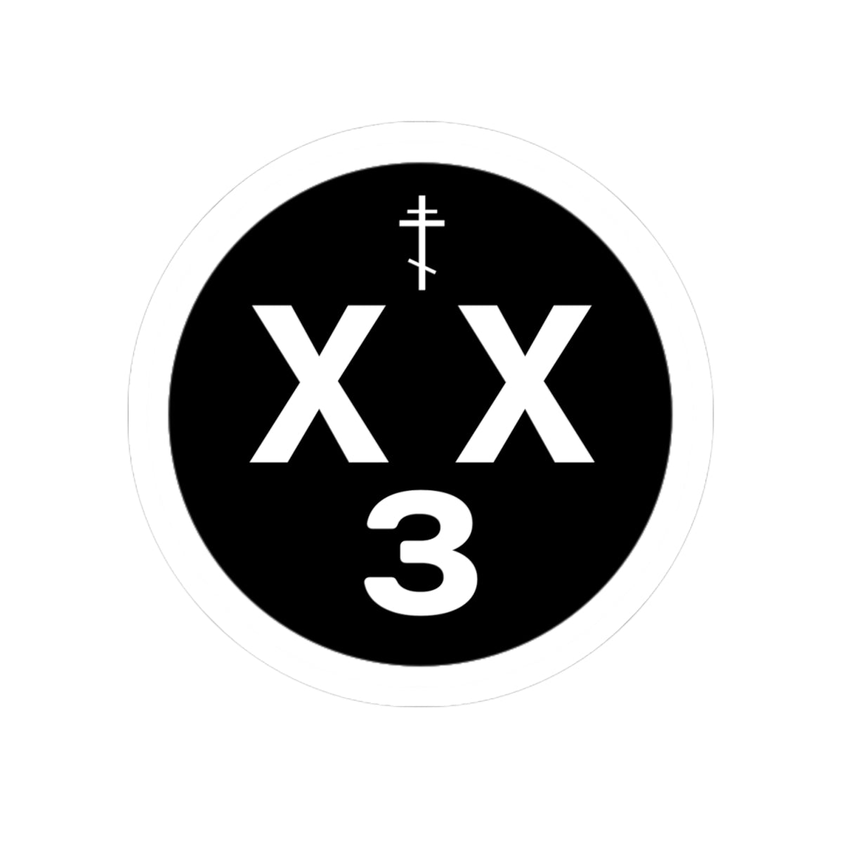 orthodoxx3d sticker - black