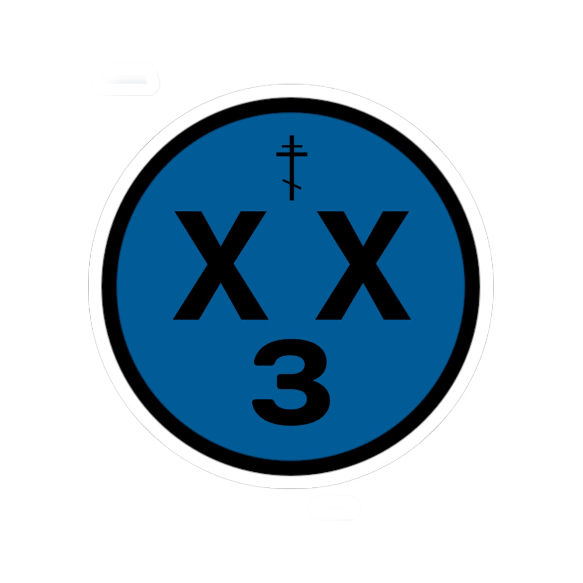 orthodoxx3d sticker - blue