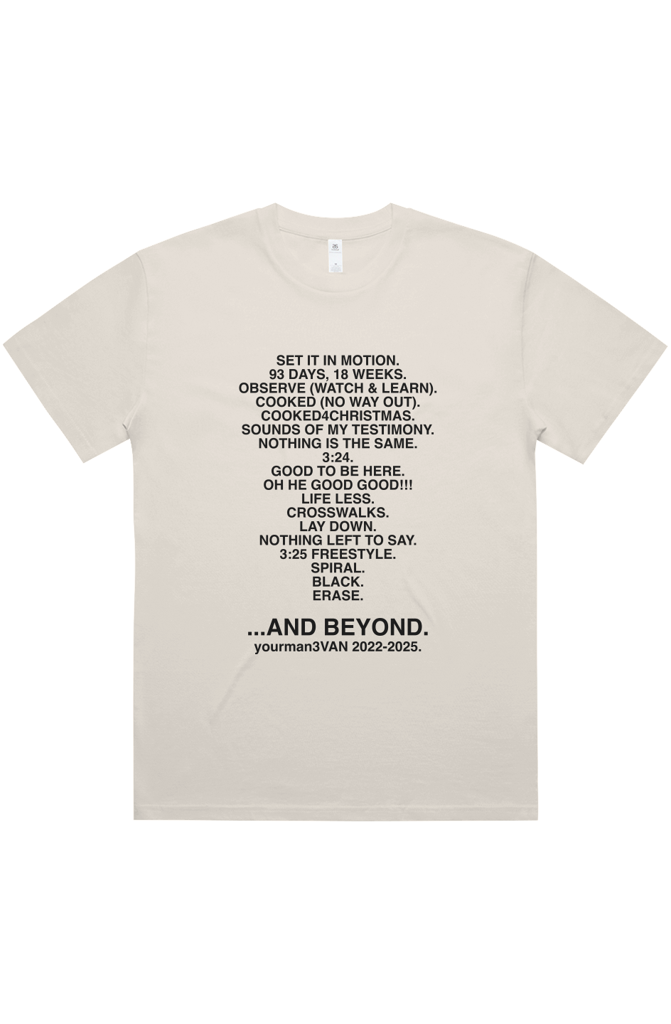 yourman3VAN Tracklist T-Shirt