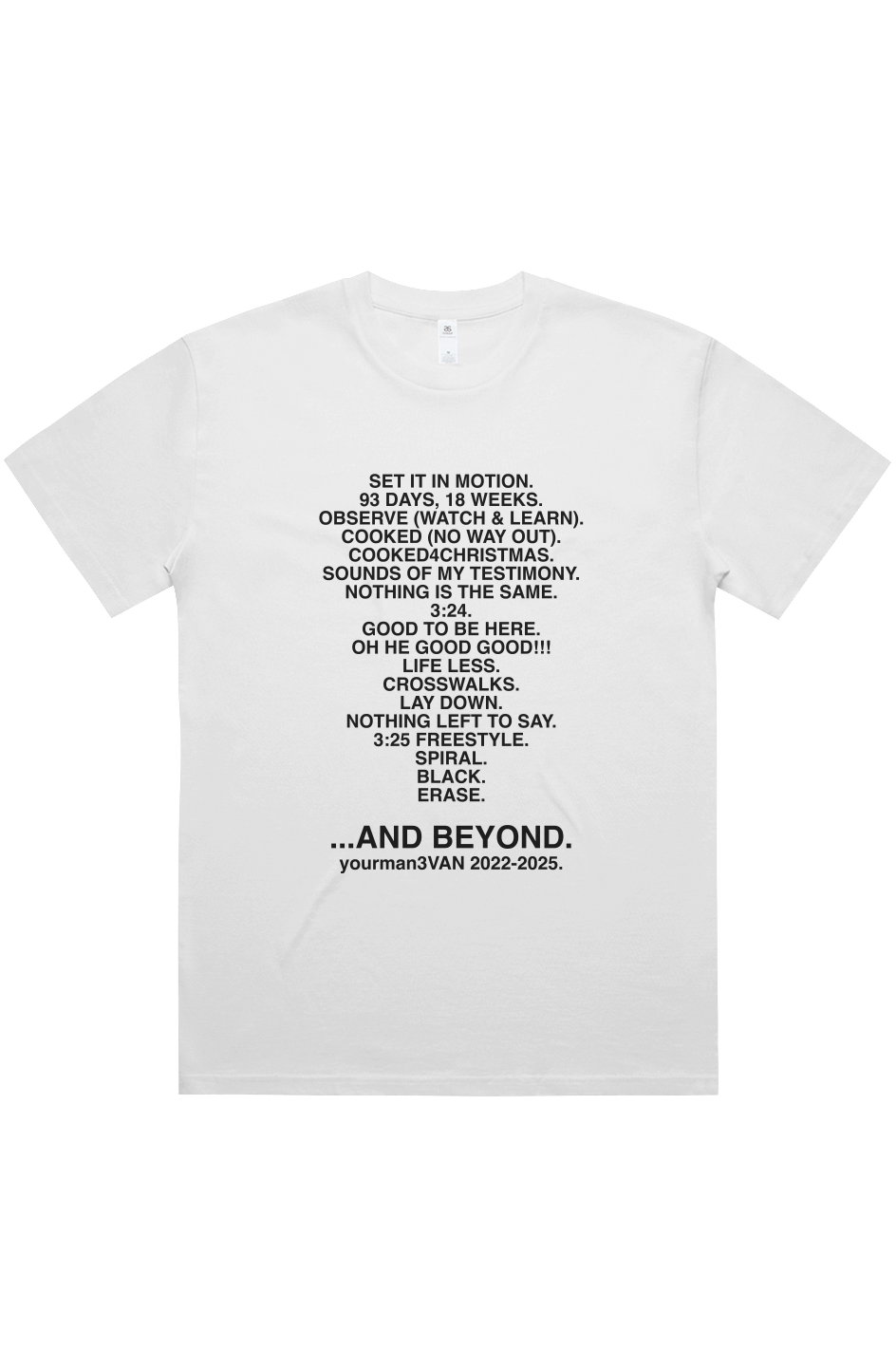 yourman3VAN Tracklist T-Shirt