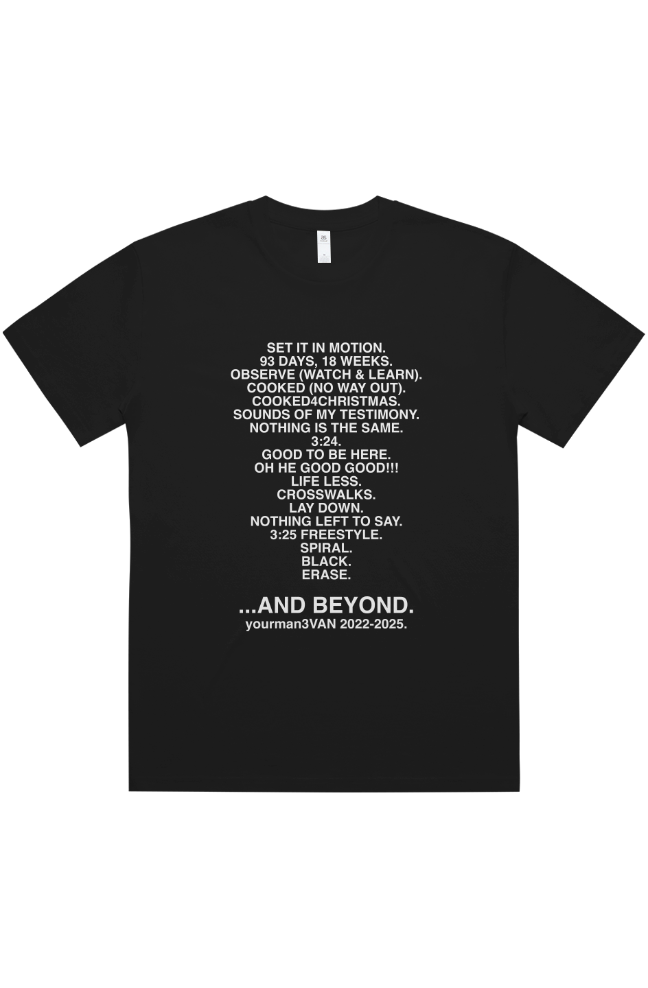 yourman3VAN Tracklist T-Shirt