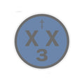 orthodoxx3d sticker - blue