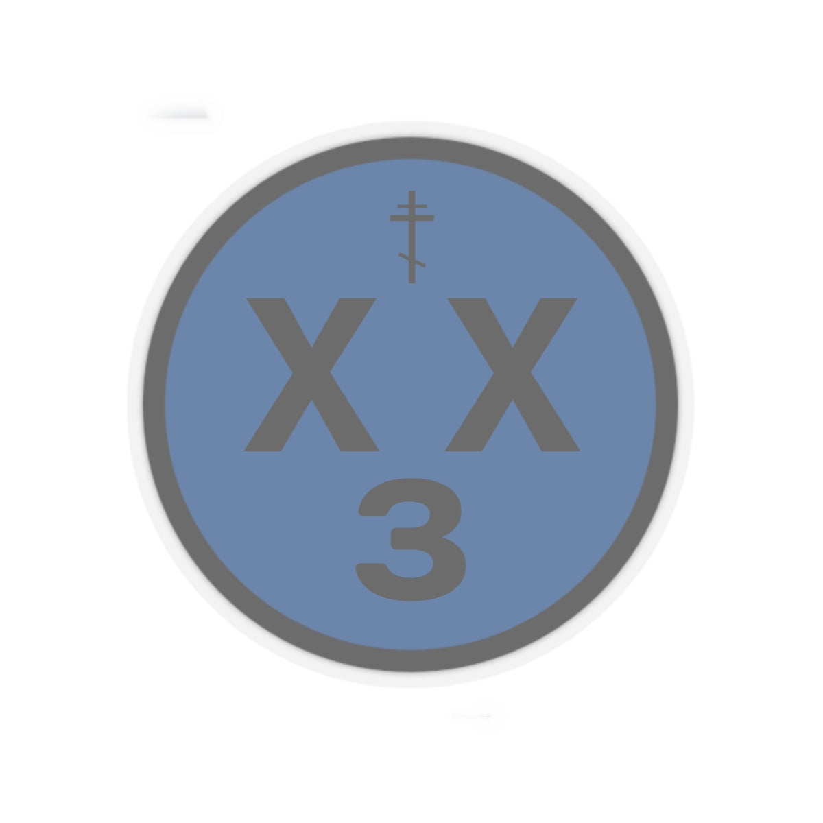 orthodoxx3d sticker - blue