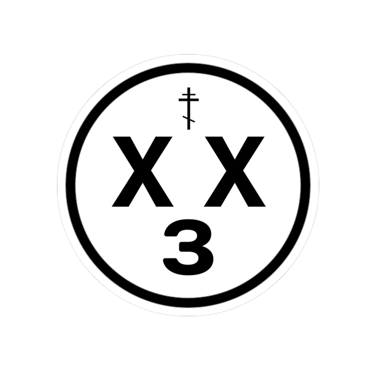 orthodoxx3d sticker - white